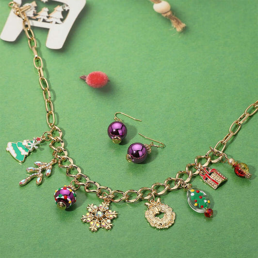 Season Of Sparkle - Gold Multi Necklace