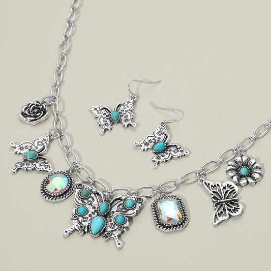 Fluttery Daydream - Multi Butterfly Necklace