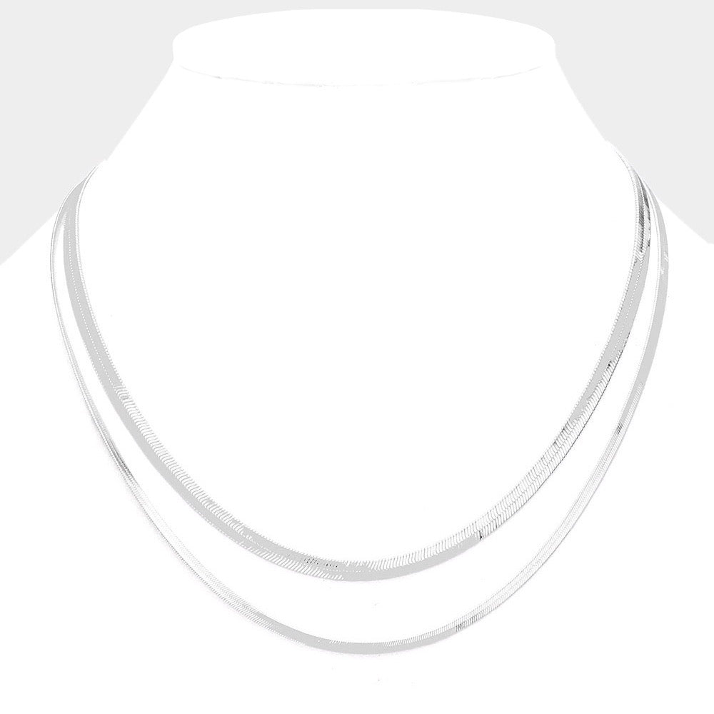 Make Them Look Twice - Silver Necklace