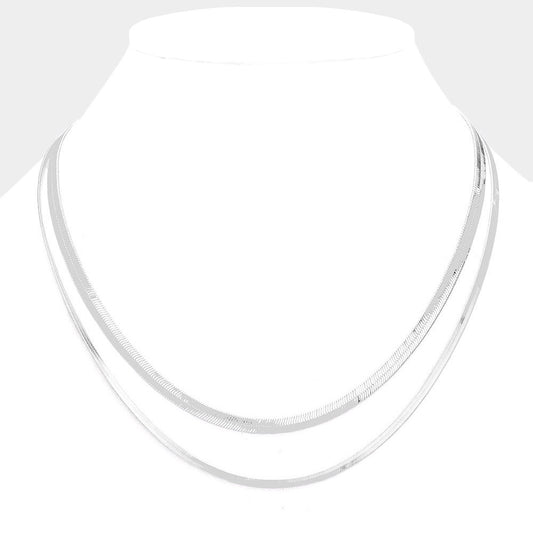 Make Them Look Twice - Silver Necklace