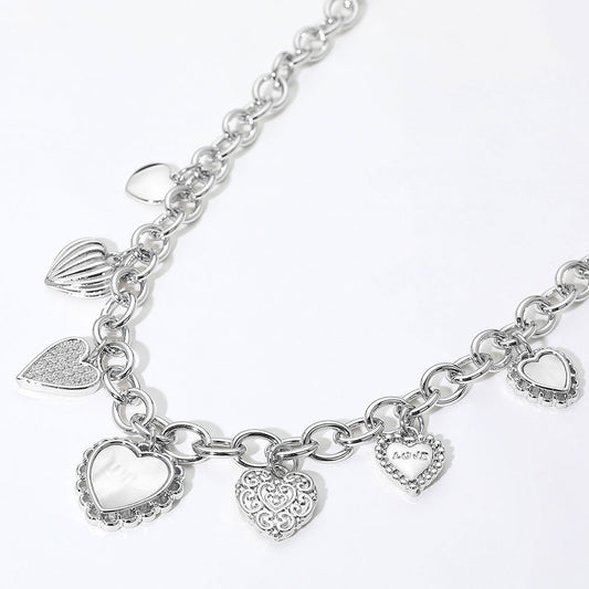 Sweetheart Parade - 14k Gold Plated CZ Necklace