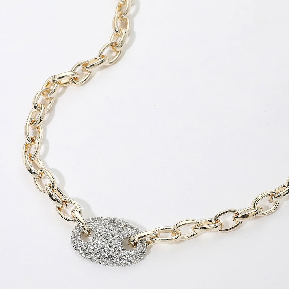 Social Spark - 14k Gold Plated CZ Necklace