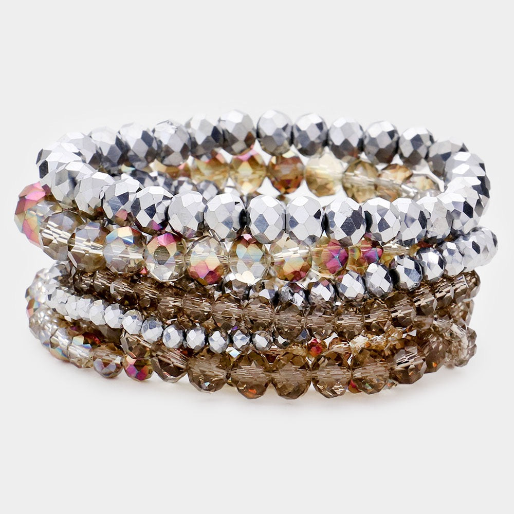 Dusk & Dazzle - Silver 9 Piece Bracelet Set