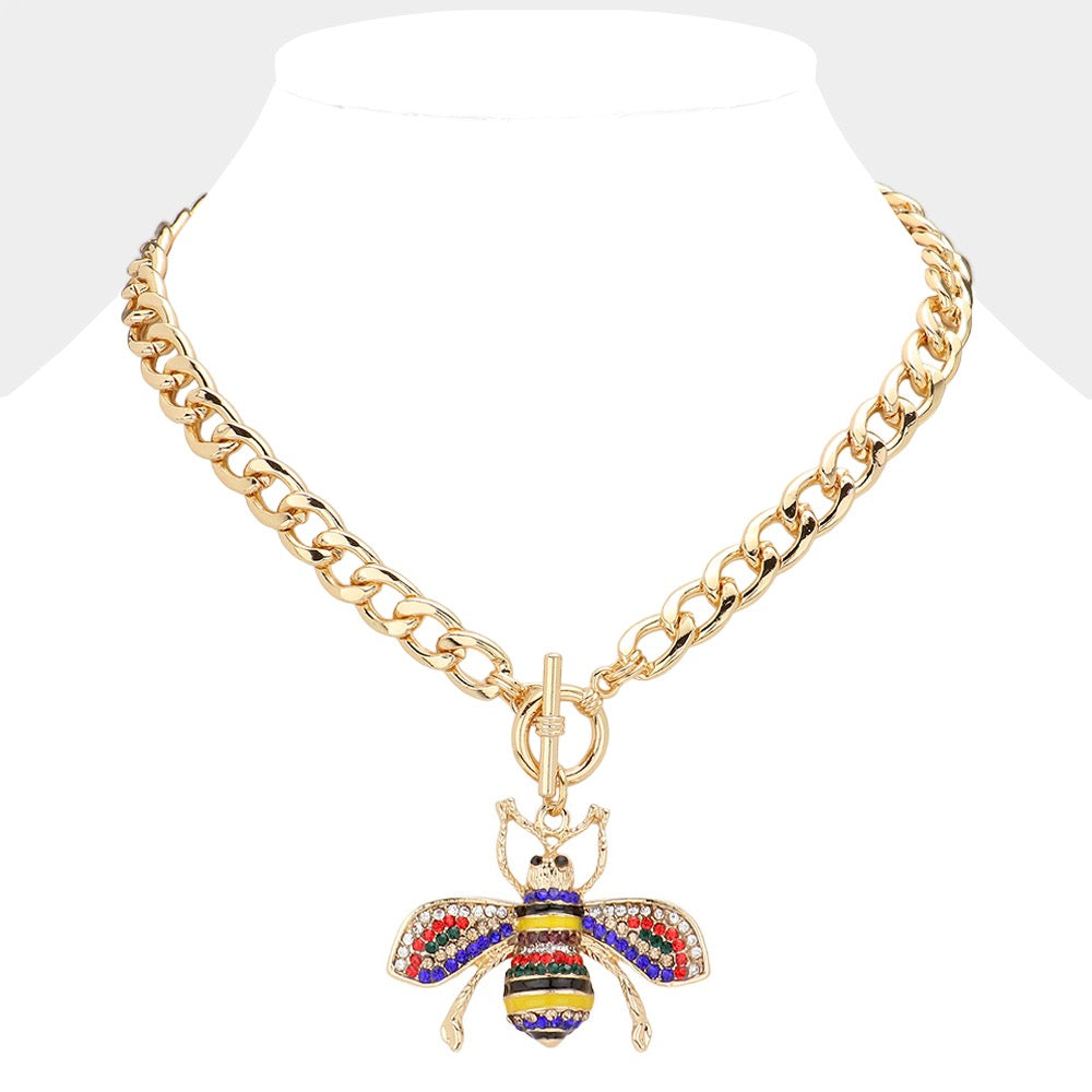 Queen Bee Luxe - Gold & Multi Necklace
