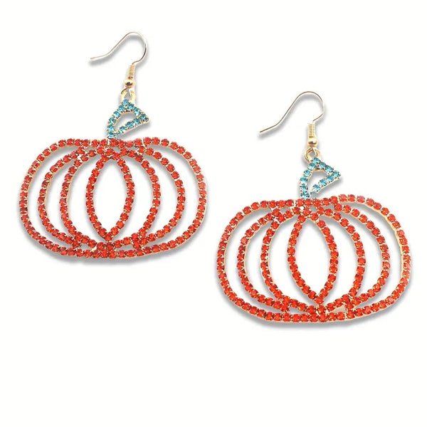 Glitter Gourd - Orange Earrings