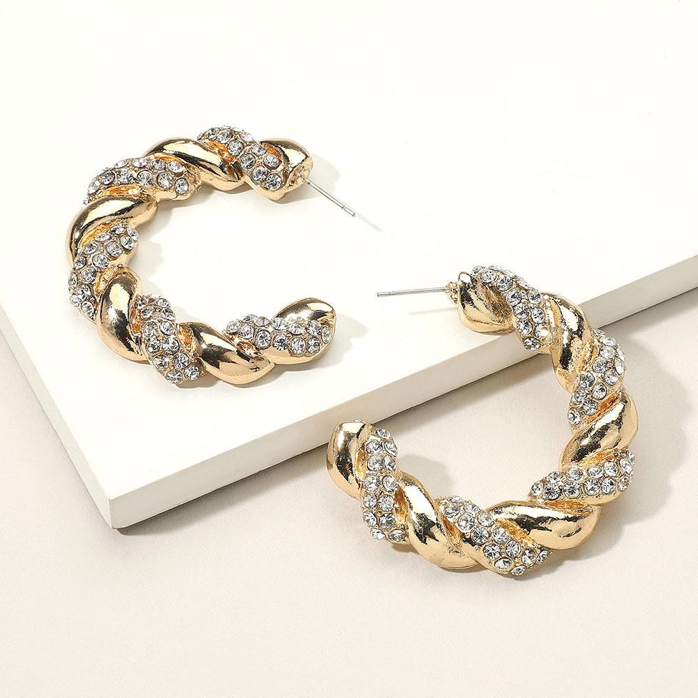 Glitz Spiral - Silver Earrings