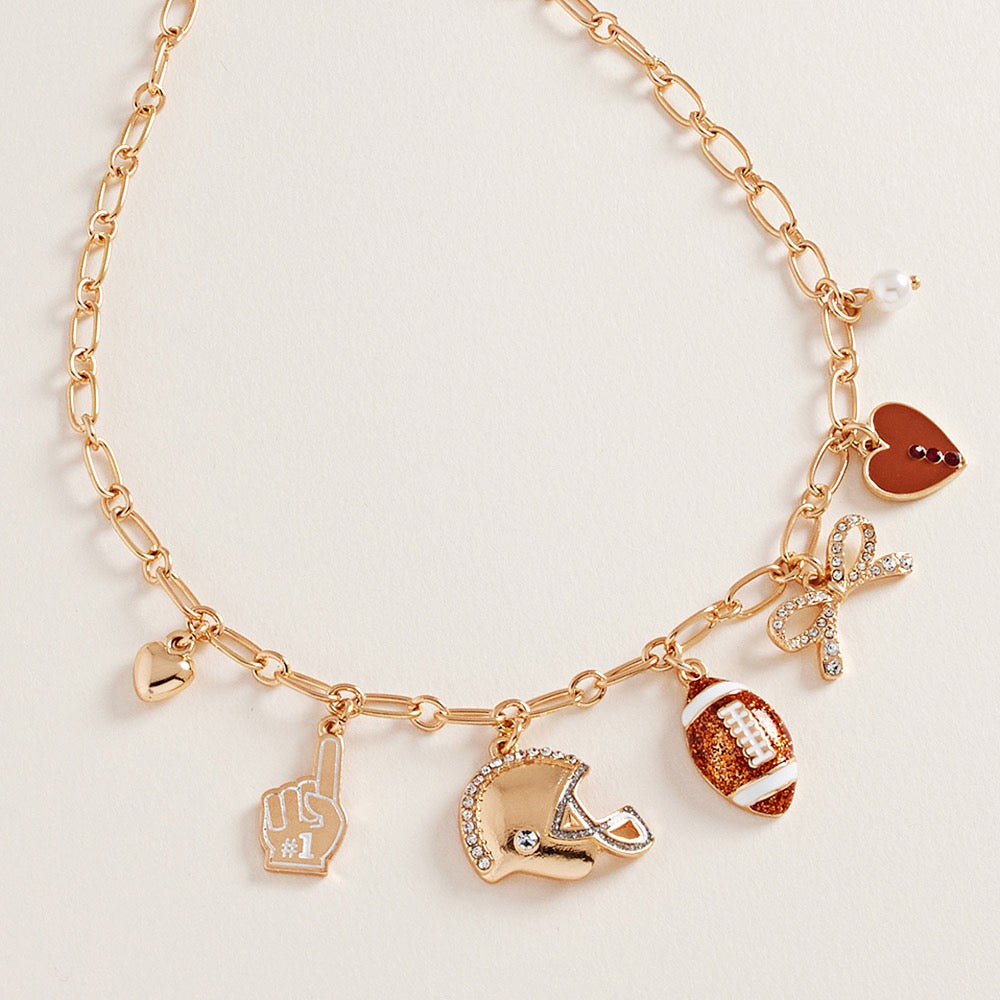 Touchdown Trinkets - Brown Necklace