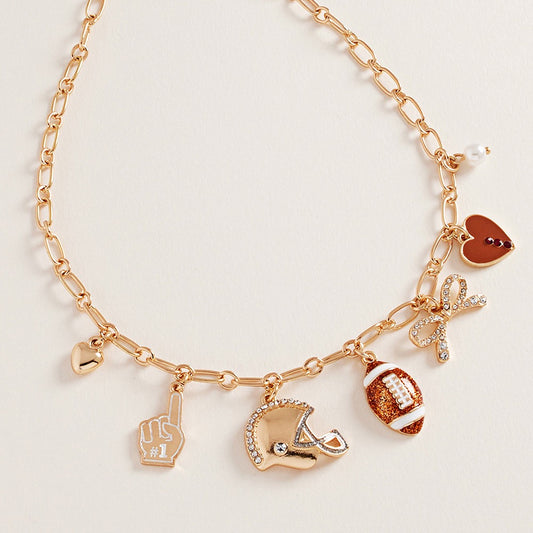 Touchdown Trinkets - Brown Necklace