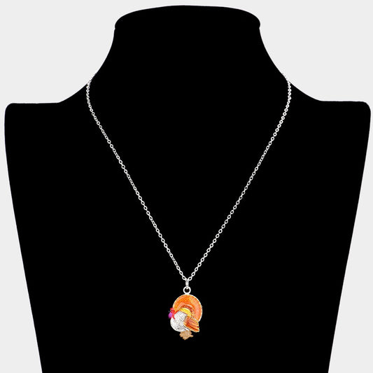 Gobble & Glow - Silver Plated Necklace