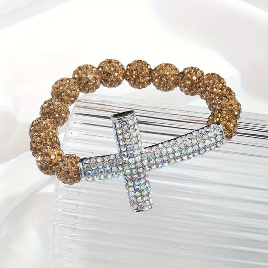 Cross My Heart - Brown Bracelet