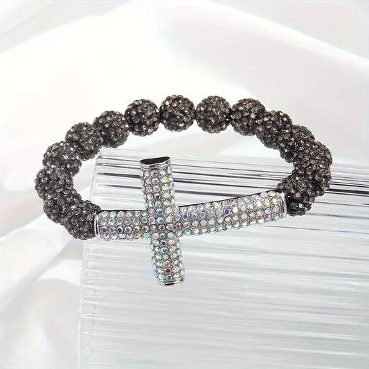 Cross My Heart - Black Bracelet