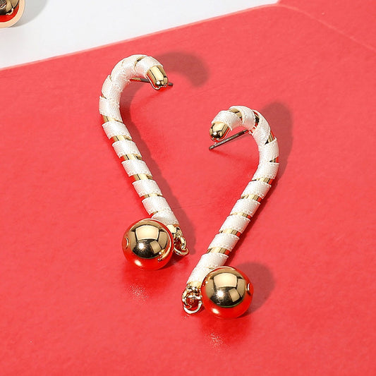 Jingle Twist - White Earrings