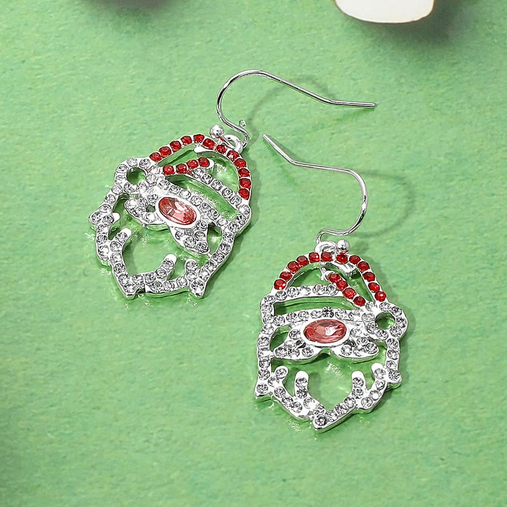 Sparkly St Nick - Multi Silver Earrings