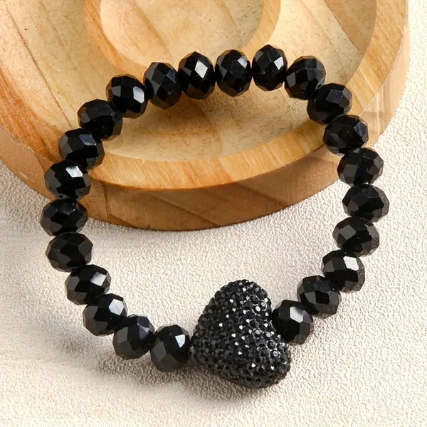 Heartfelt Spark - Black Bracelet