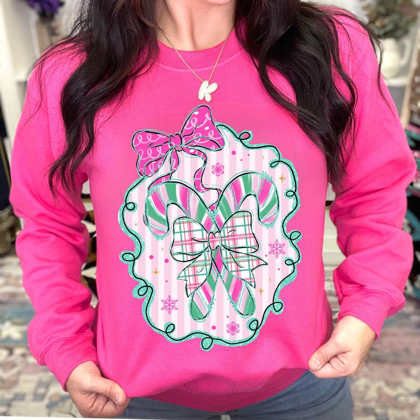 Candy Cane Cutie Crewneck Sweatshirt