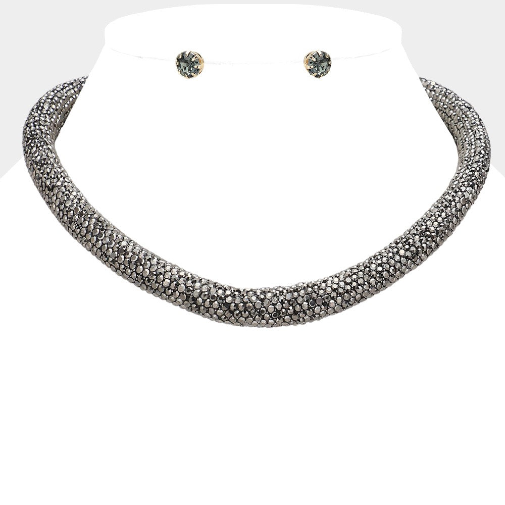 Crush Voltage - Hematite Necklace - Alies Bling Bar