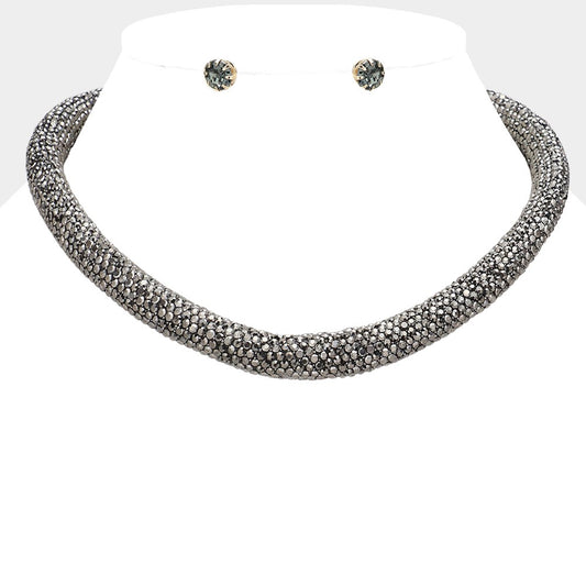 Crush Voltage - Hematite Necklace - Alies Bling Bar