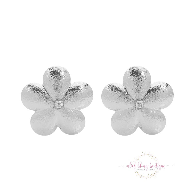 Blooming Grace - Silver Earrings - Alies Bling Bar