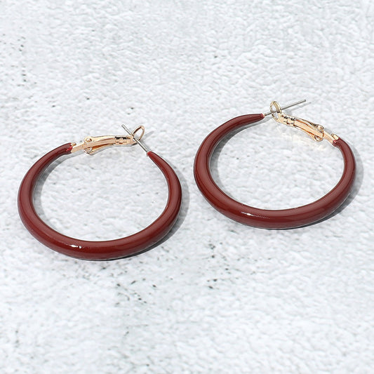 Echo Loop - Burgundy Earrings