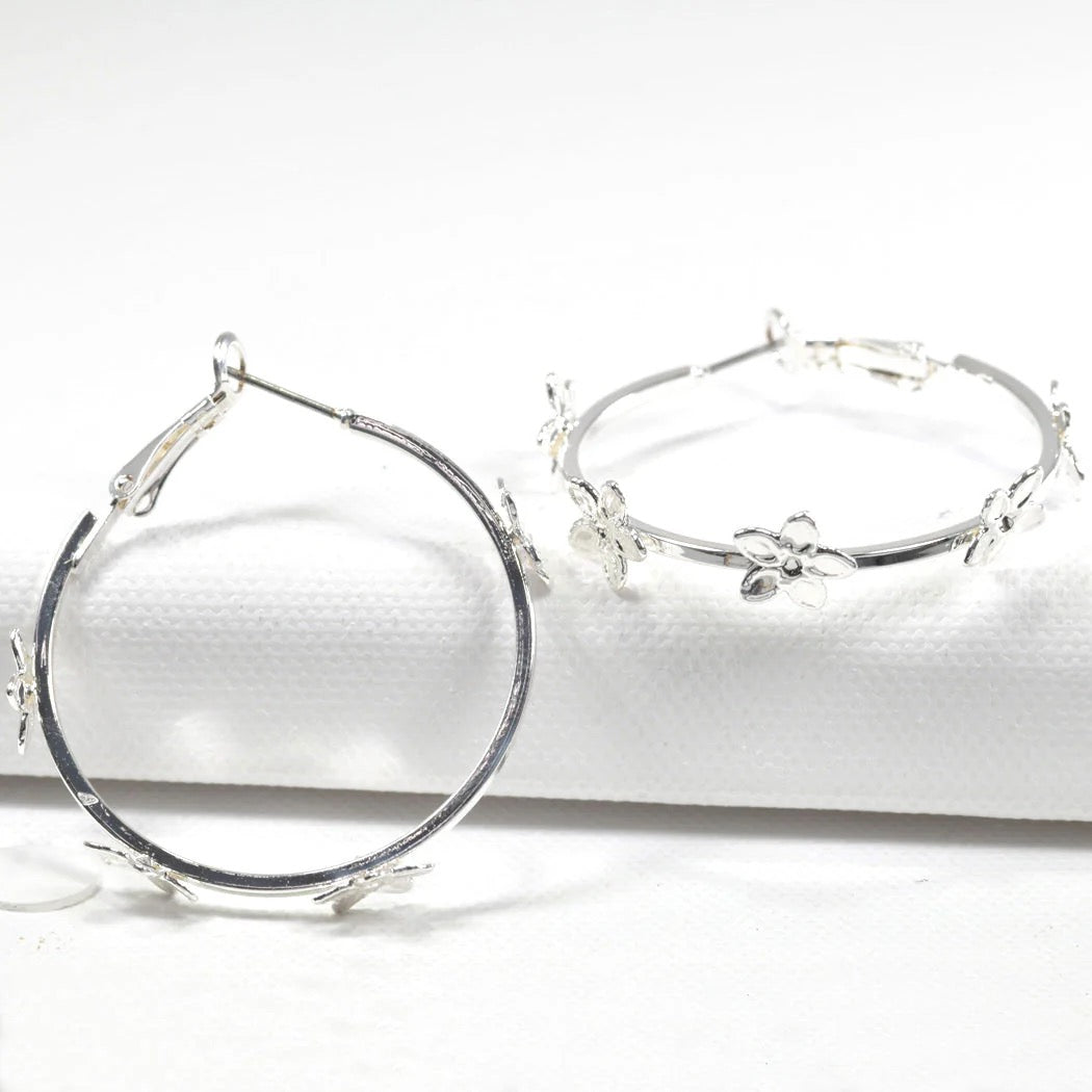 All Around Bloom - Silver Earrings - Alie's Boutique