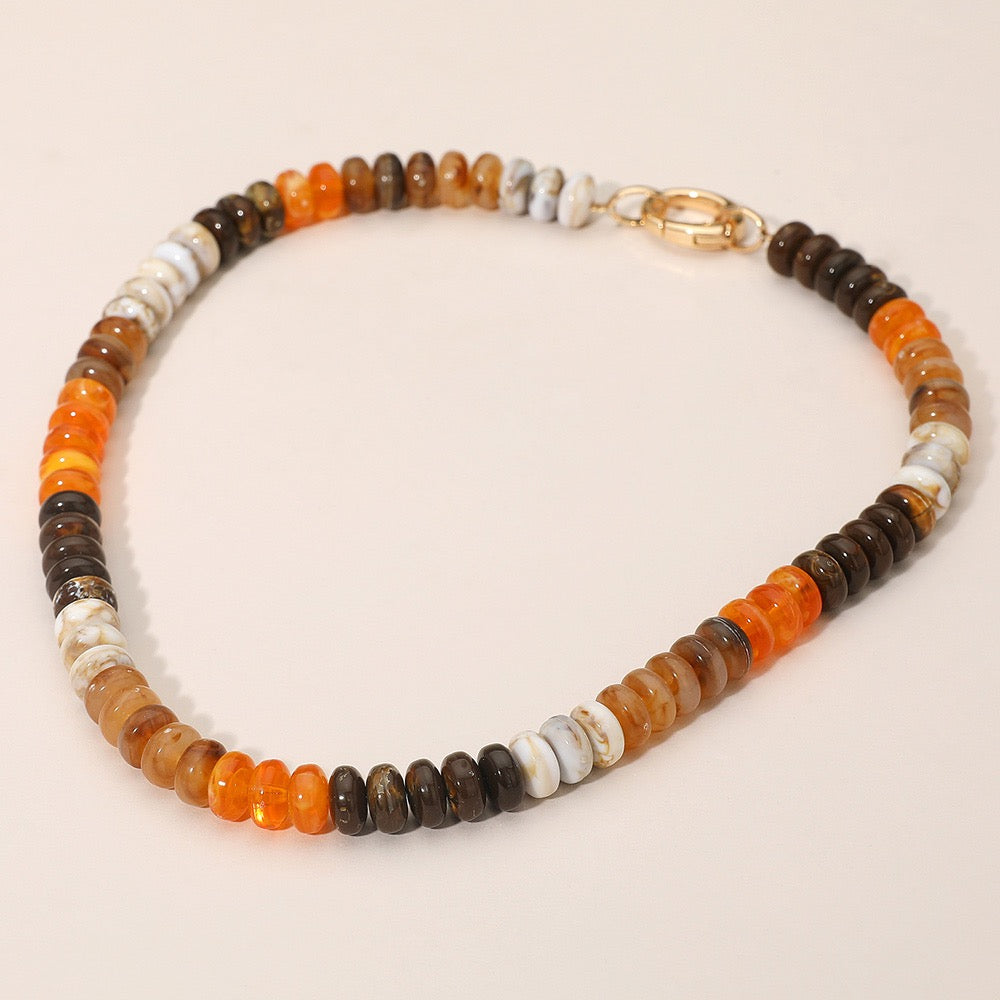 Grounded Rhythm - Brown Necklace