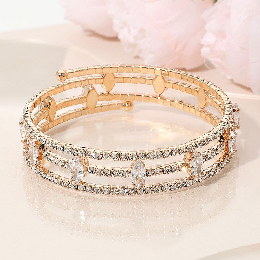 Radiance Reign – Gold & CZ Bracelet