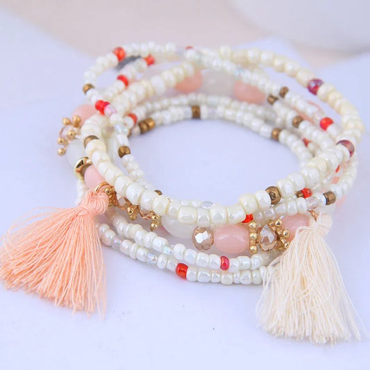 Sun-kissed Serenity - White Bracelet - Alies Bling Bar