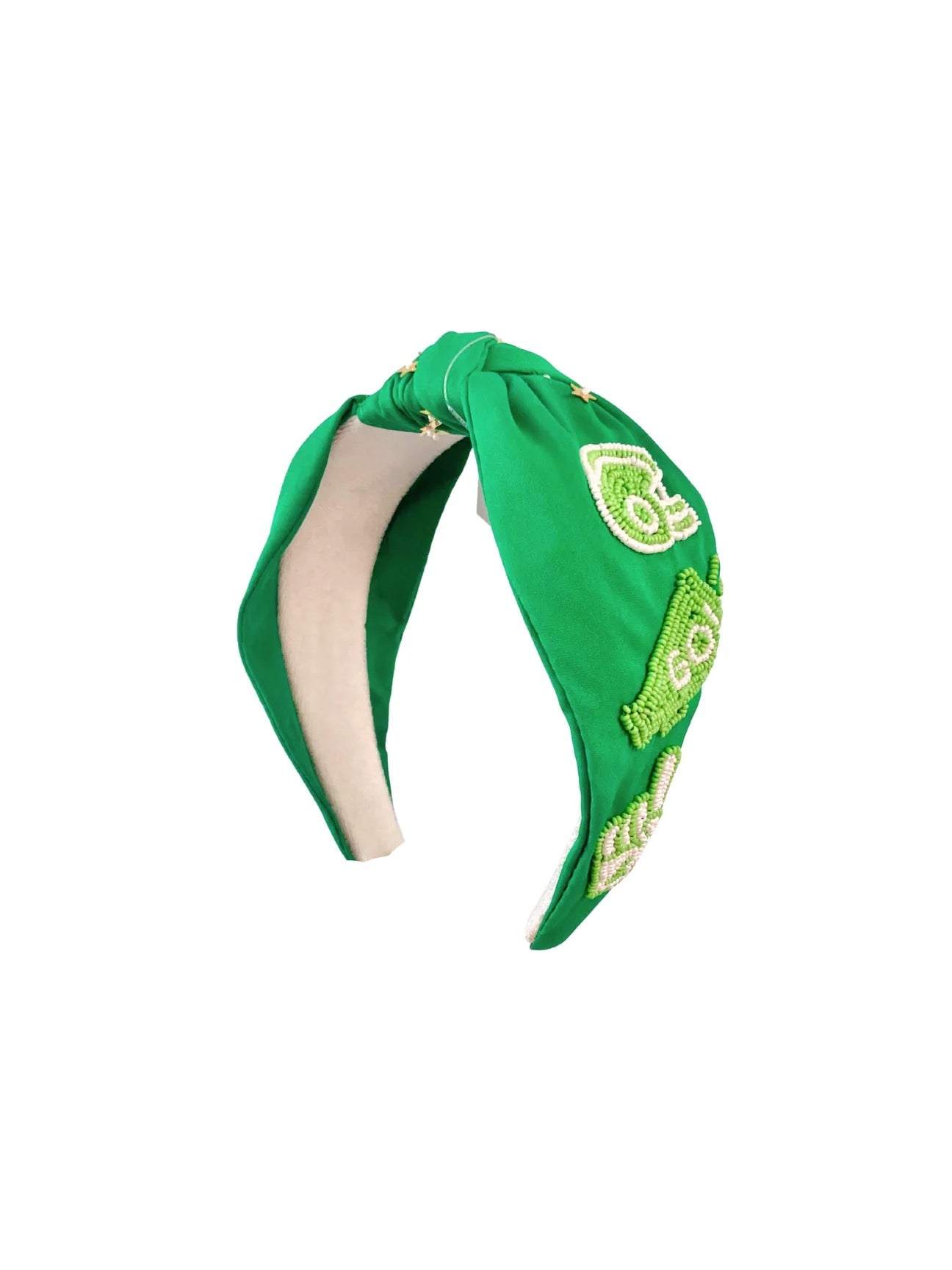 Playbook & Pearls - Green Football Headband