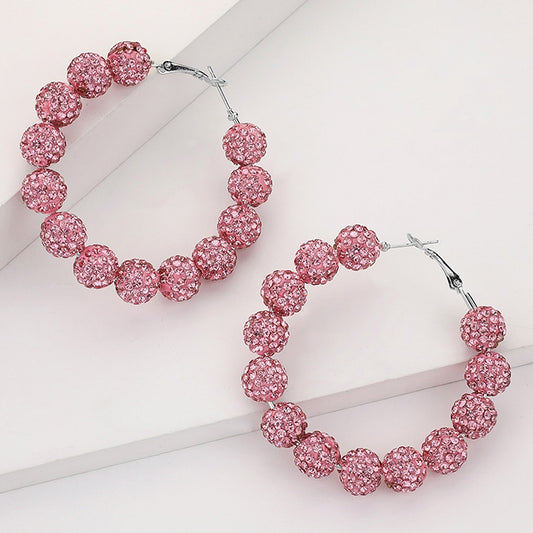 Pop & Spark - Pink Hoop Earrings