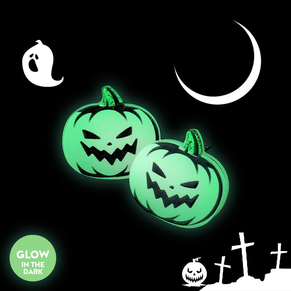 Night Fright - White Glow In The Dark Earrings