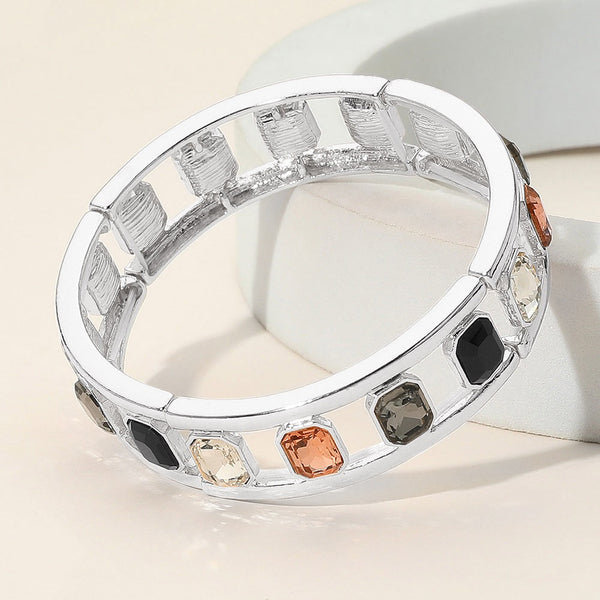 Mystic Gem - Black & Silver Bracelet