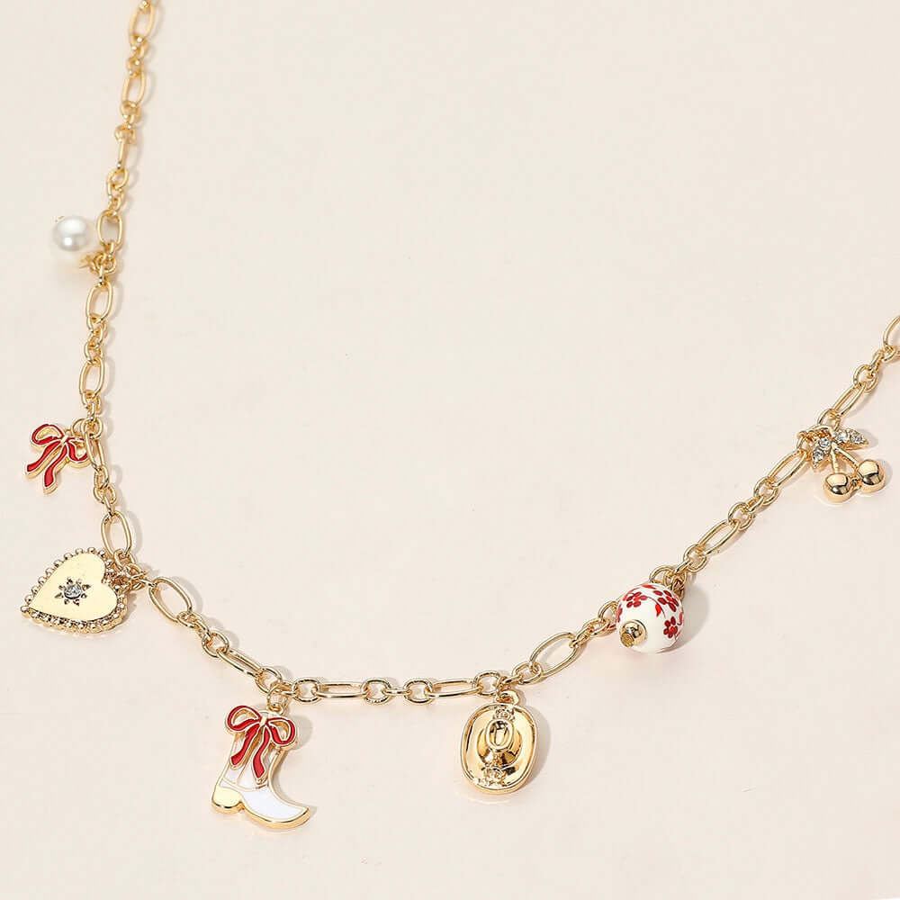 Daydream Rodeo - Pink & Gold Necklace - Alie's Boutique