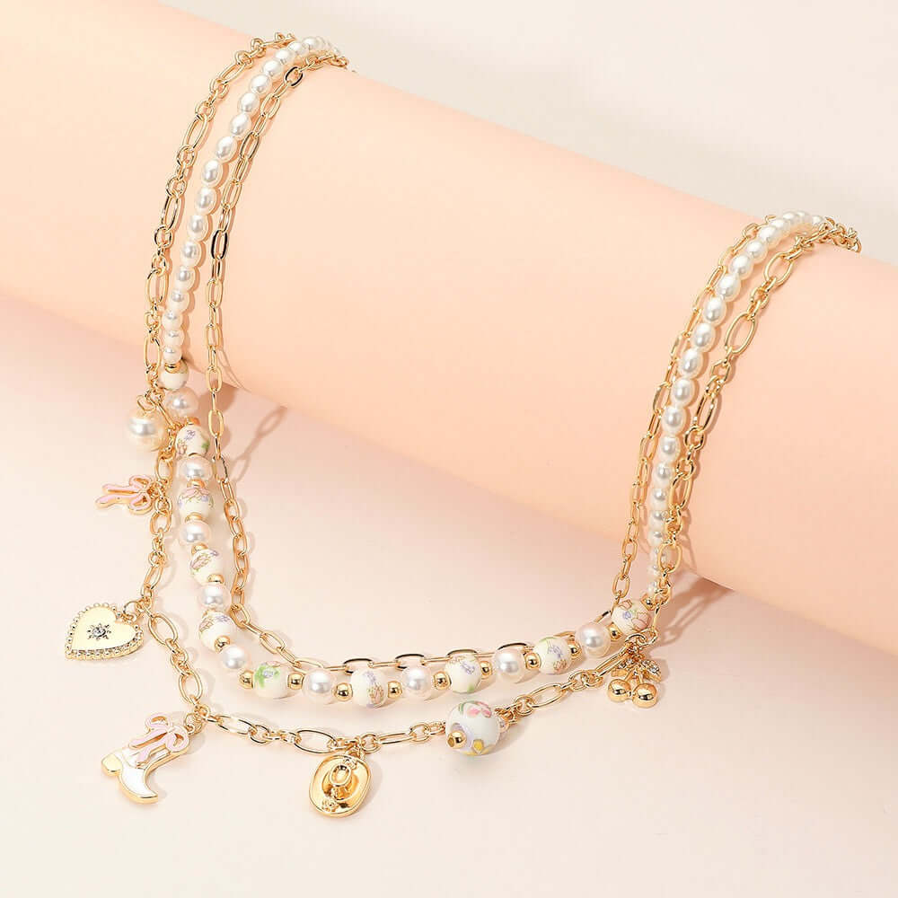 Moonlit Melody - Gold Necklace - Alie's Boutique