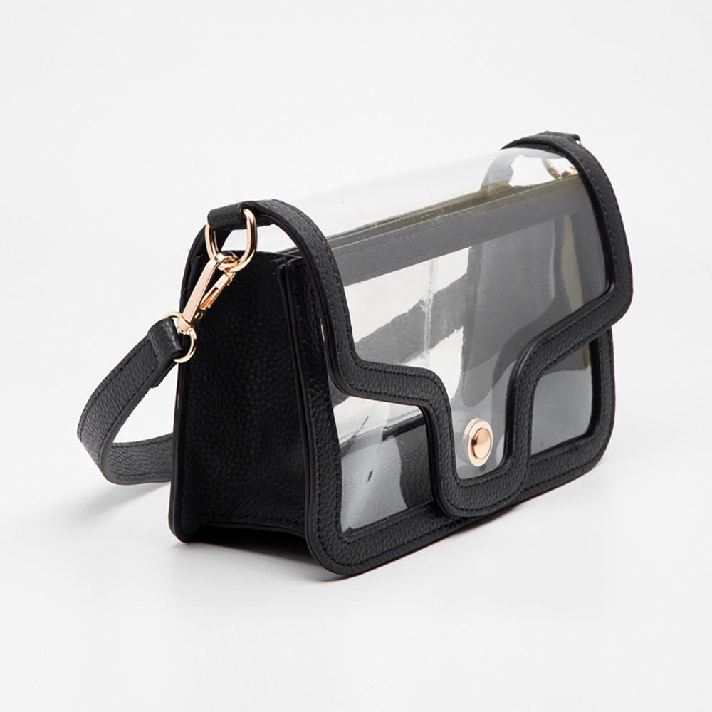 In The Clear - Black Crossbody & Shoulder Bag 2 in 1