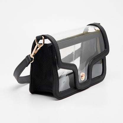 In The Clear - Black Crossbody & Shoulder Bag 2 in 1