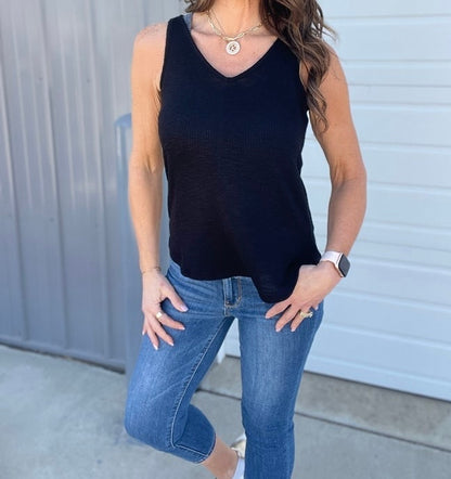 PREORDER: Burnout Breeze Lightweight Sweater Knit Tank Top in 6 Colors - Shop Alies Bouutique