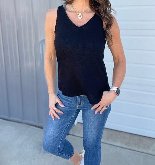 PREORDER: Burnout Breeze Lightweight Sweater Knit Tank Top in 6 Colors - Shop Alies Bouutique