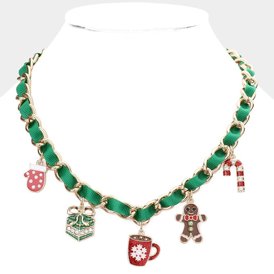 Cocoa & Cheer - Green Necklace