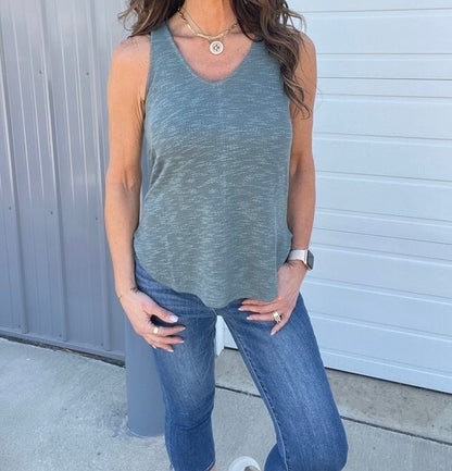 PREORDER: Burnout Breeze Lightweight Sweater Knit Tank Top in 6 Colors - Shop Alies Bouutique