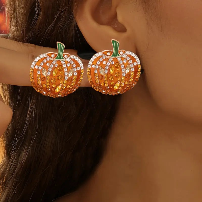 Dazzle Me Wicked - Orange Earrings