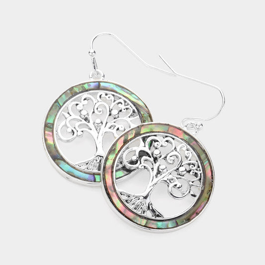 Roots Of Radiance - Abalone Earrings