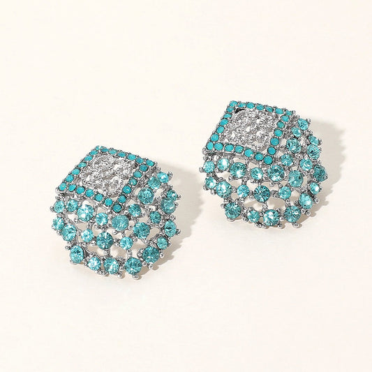 Disco Deco - Aqua Earrings