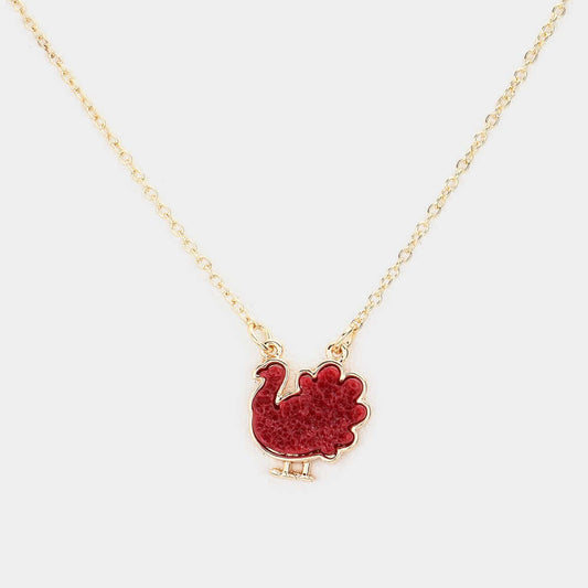 Talk Turkey - Burgundy Necklace - Alie's Boutique