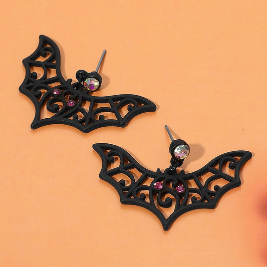 Midnight Flutter - Black Earrings