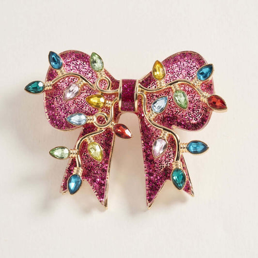 Twinkle Tied - Pink Brooch