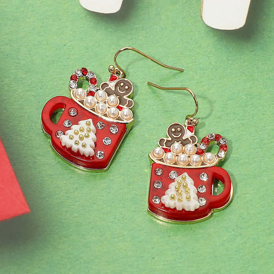 Sweet Sip - Red Earrings