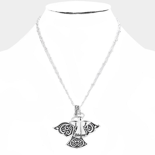 Whispered Blessings - Silver Necklace