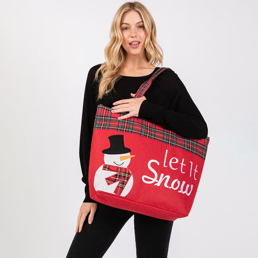 Let It Snow - Red Tote