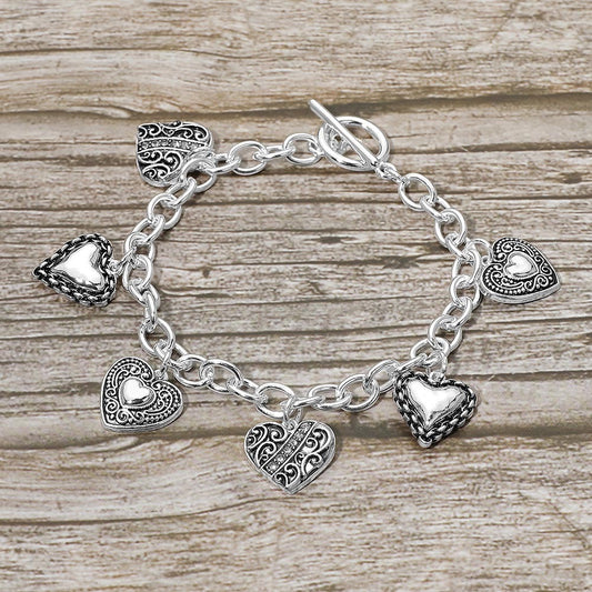 Heart To Handle - Silver Charm Bracelet