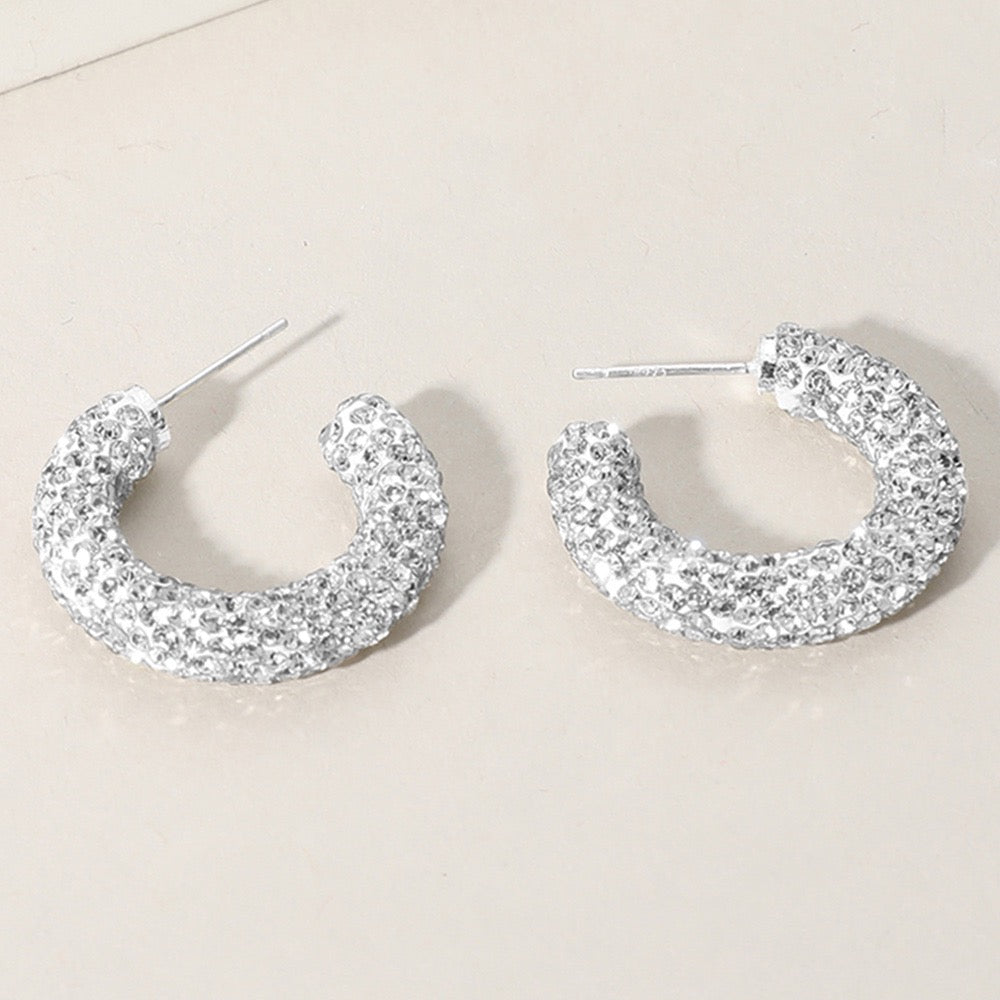 Light Within - Silver Hoop Earrings